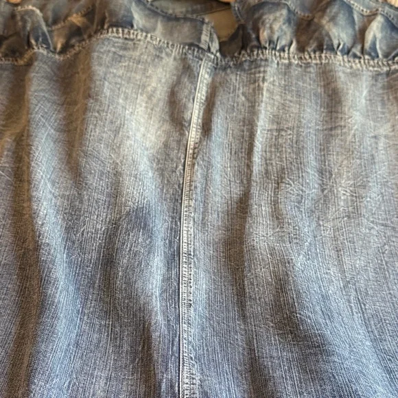 Easel Denim Blue Ruffle Jacket - Picture 5 of 9